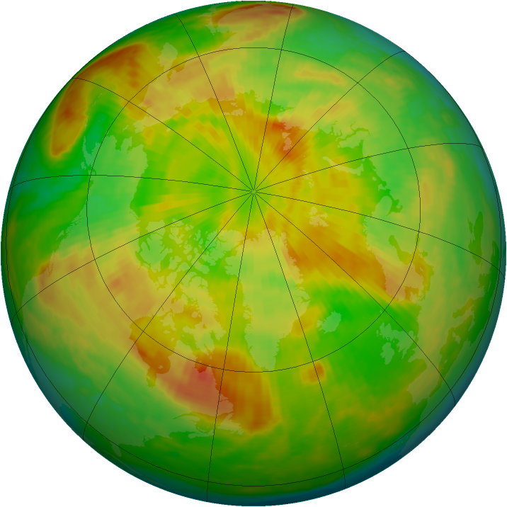 Arctic ozone map for 22 May 2004